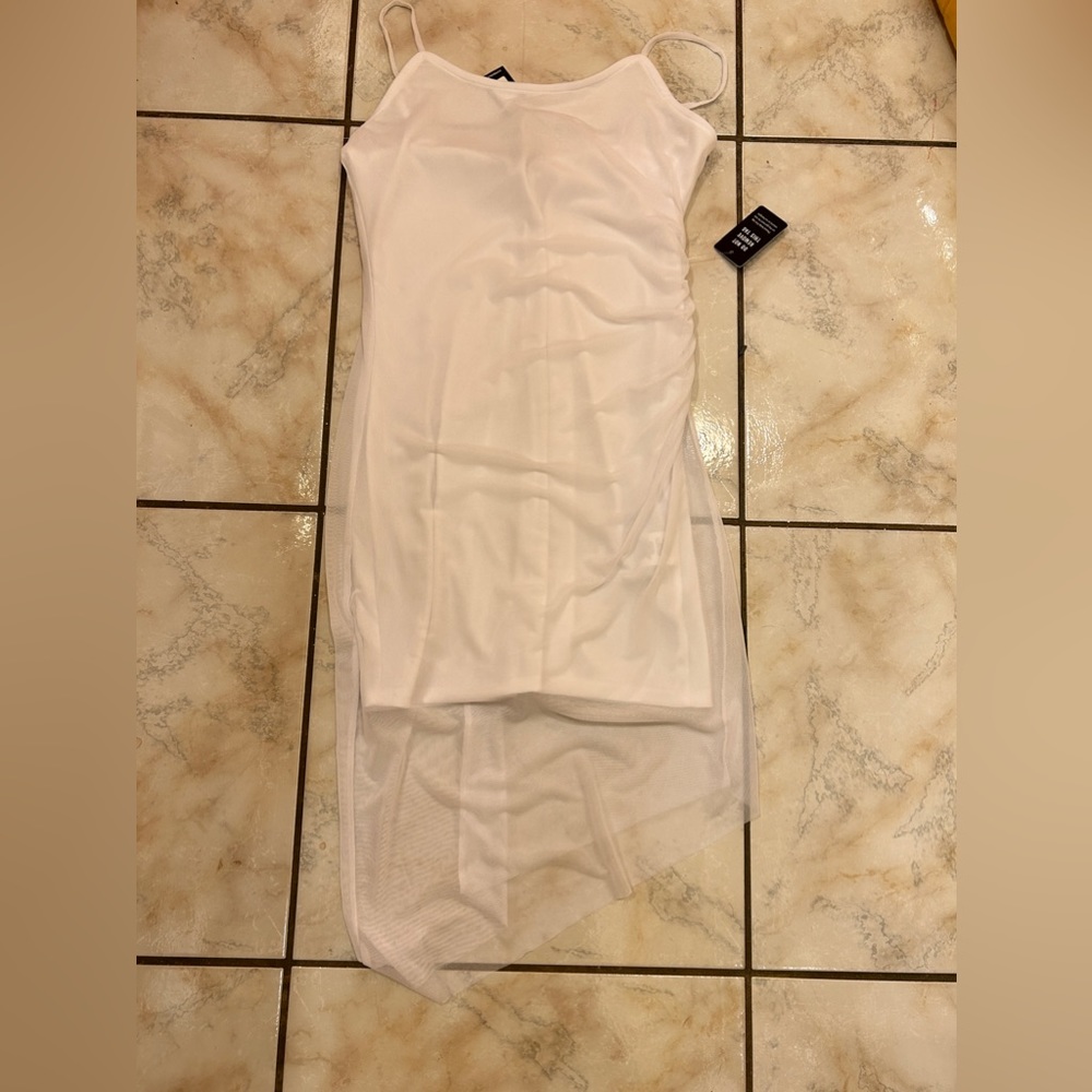 Express NWT white mesh dress